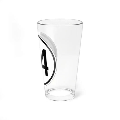 Iowa 64 1950 (Iowa) (Road Sign) Pint Glss 16oz - Go Mug Yourself