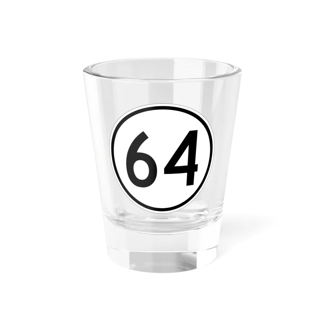 Iowa 64 1950 (Iowa) (Road Sign) Shot Glass 1.5oz 1.5oz - Go Mug Yourself