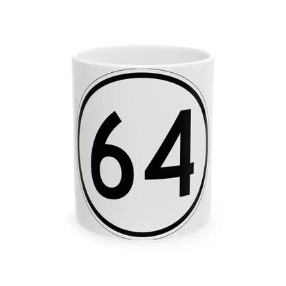 Iowa 64 1950 (Iowa) (Road Sign) White Coffee Mug 11oz - Go Mug Yourself