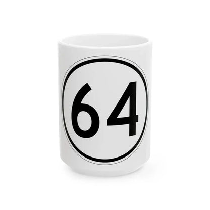Iowa 64 1950 (Iowa) (Road Sign) White Coffee Mug 15oz - Go Mug Yourself