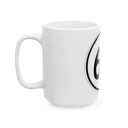 Iowa 64 1950 (Iowa) (Road Sign) White Coffee Mug - Go Mug Yourself