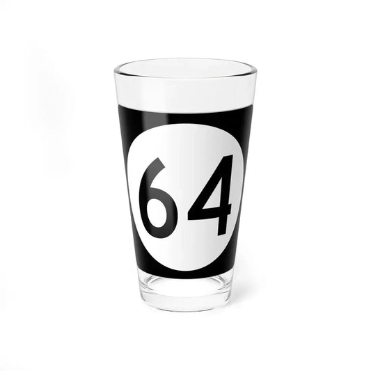 Iowa 64 (Iowa) (Road Sign) Pint Glss 16oz 16oz - Go Mug Yourself