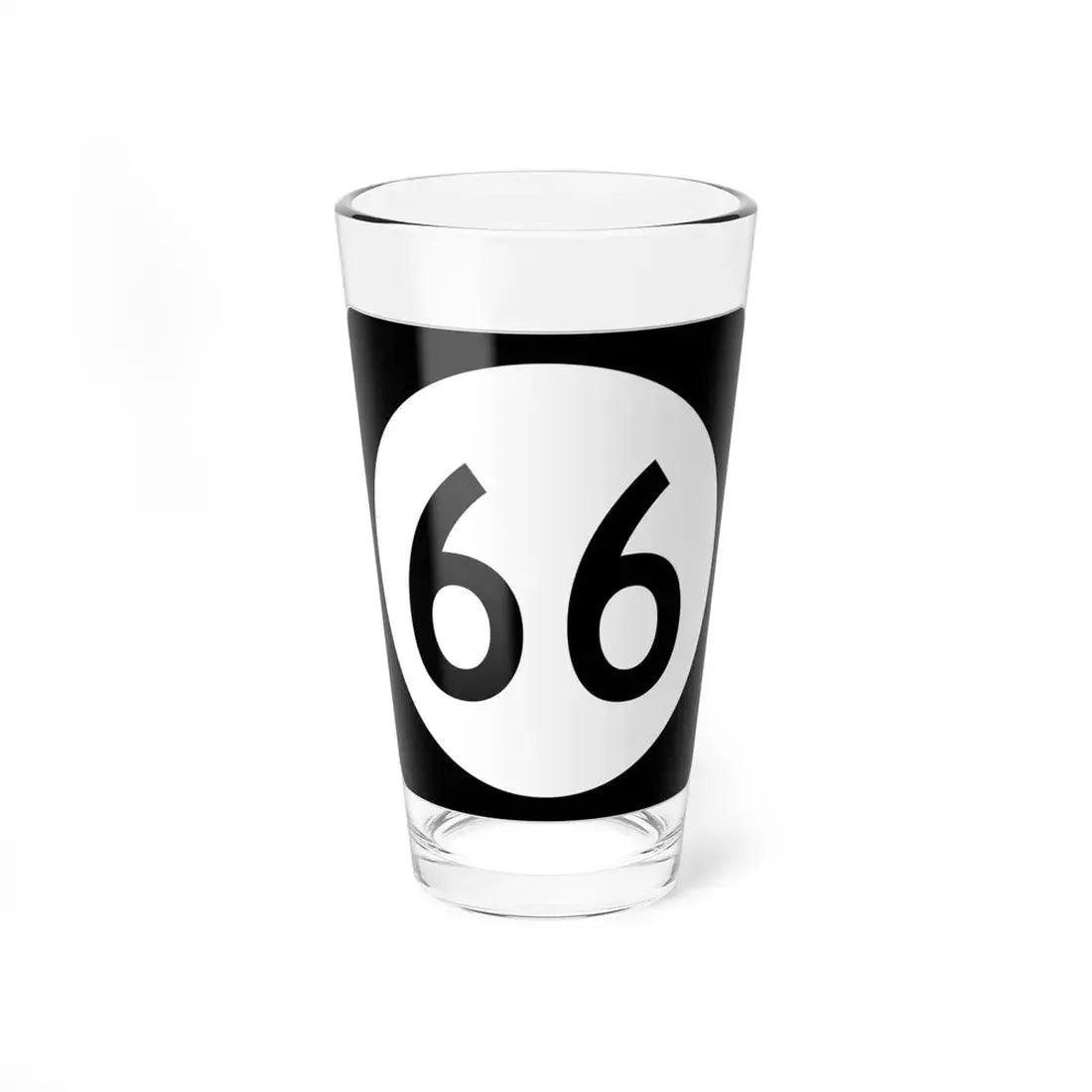 Iowa 66 (Iowa) (Road Sign) Pint Glss 16oz 16oz - Go Mug Yourself
