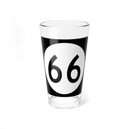 Iowa 66 (Iowa) (Road Sign) Pint Glss 16oz 16oz - Go Mug Yourself