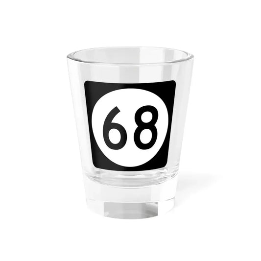 Iowa 68 (Iowa) (Road Sign) Shot Glass 1.5oz 1.5oz - Go Mug Yourself