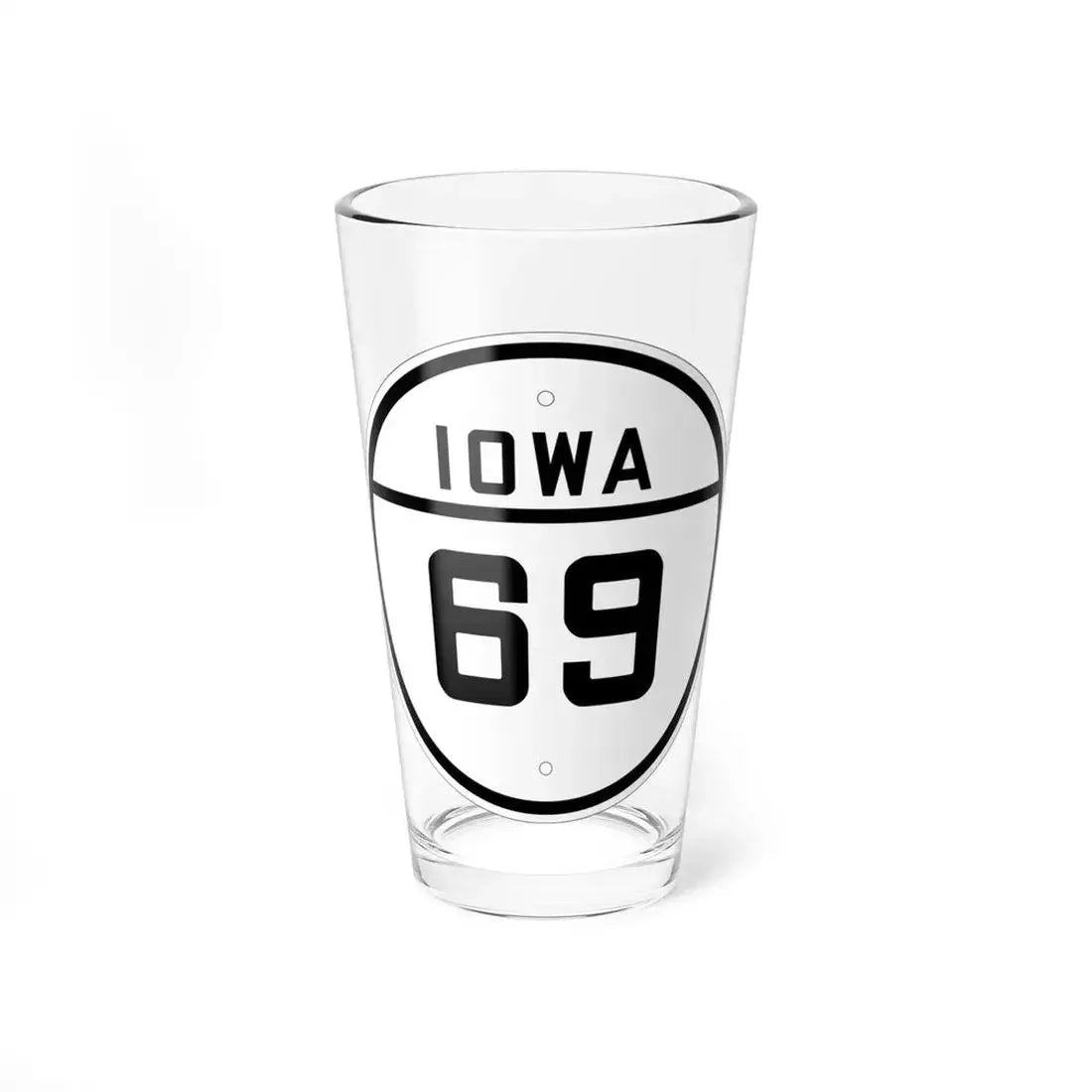 Iowa 69 1926 (Iowa) (Road Sign) Pint Glass 16oz 16oz - Go Mug Yourself