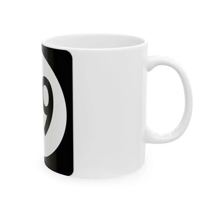 Iowa 69 (Iowa) (Road Sign) White Coffee Mug - Go Mug Yourself