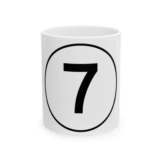 Iowa 7 1948 (Iowa) (Road Sign) White Coffee Mug 11oz - Go Mug Yourself