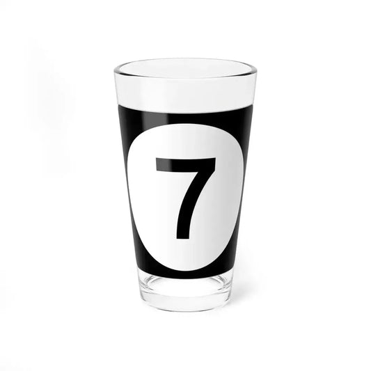 Iowa 7 (Iowa) (Road Sign) Pint Glass 16oz 16oz - Go Mug Yourself