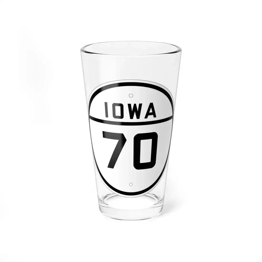 Iowa 70 1926 (Iowa) (Road Sign) Pint Glass 16oz 16oz - Go Mug Yourself