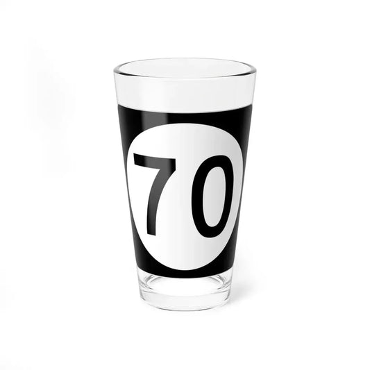 Iowa 70 (Iowa) (Road Sign) Pint Glss 16oz 16oz - Go Mug Yourself