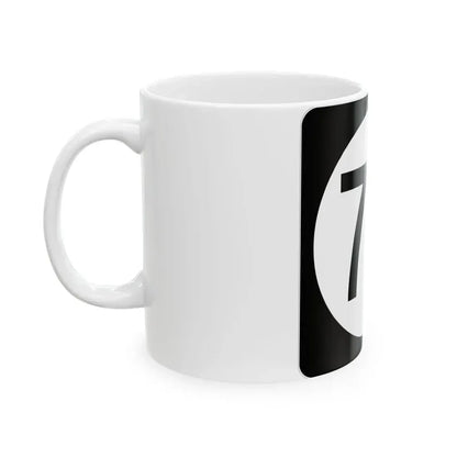 Iowa 70 (Iowa) (Road Sign) White Coffee Mug - Go Mug Yourself