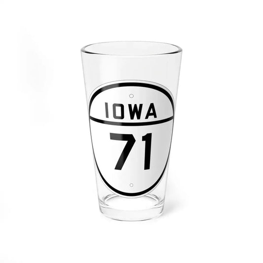 Iowa 71 1926 (Iowa) (Road Sign) Pint Glss 16oz 16oz - Go Mug Yourself