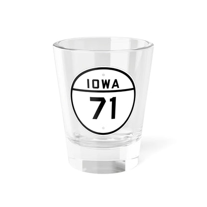 Iowa 71 1926 (Iowa) (Road Sign) Shot Glass 1.5oz 1.5oz - Go Mug Yourself