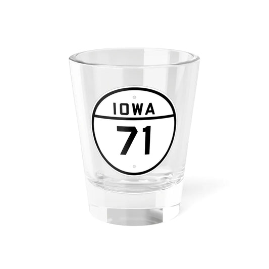 Iowa 71 1926 (Iowa) (Road Sign) Shot Glass 1.5oz 1.5oz - Go Mug Yourself