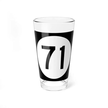 Iowa 71 (Iowa) (Road Sign) Pint Glass 16oz 16oz - Go Mug Yourself