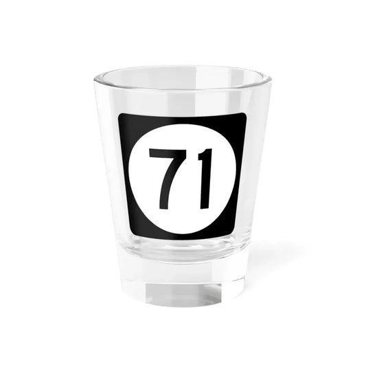 Iowa 71 (Iowa) (Road Sign) Shot Glass 1.5oz 1.5oz - Go Mug Yourself