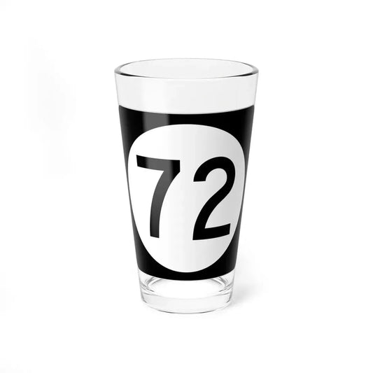 Iowa 72 (Iowa) (Road Sign) Pint Glss 16oz 16oz - Go Mug Yourself