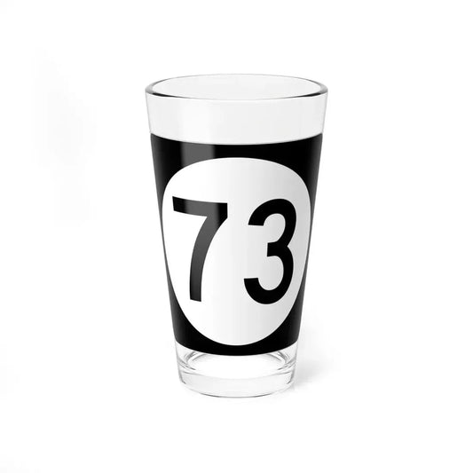 Iowa 73 (Iowa) (Road Sign) Pint Glss 16oz 16oz - Go Mug Yourself