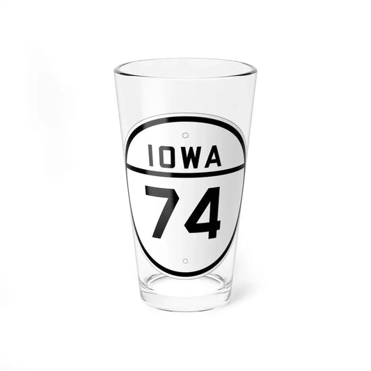 Iowa 74 1926 (Iowa) (Road Sign) Pint Glss 16oz 16oz - Go Mug Yourself