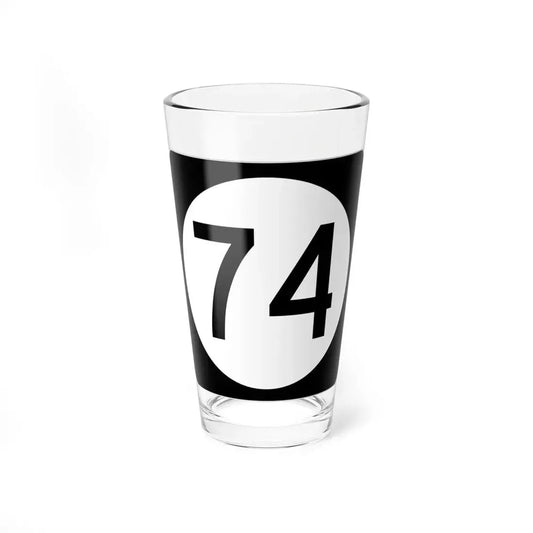 Iowa 74 (Iowa) (Road Sign) Pint Glss 16oz 16oz - Go Mug Yourself