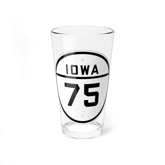 Iowa 75 1926 (Iowa) (Road Sign) Pint Glass 16oz 16oz - Go Mug Yourself