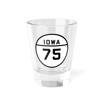 Iowa 75 1926 (Iowa) (Road Sign) Shot Glass 1.5oz 1.5oz - Go Mug Yourself