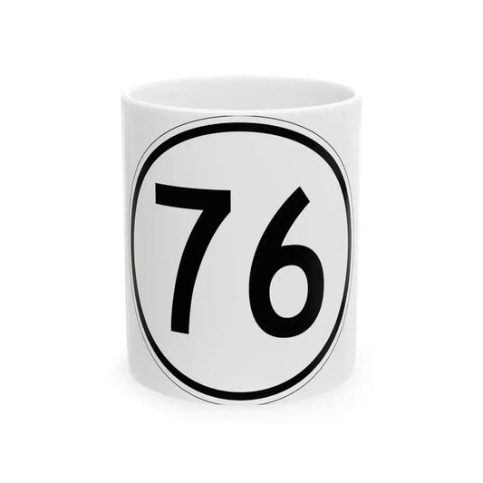 Iowa 76 1950 (Iowa) (Road Sign) White Coffee Mug 11oz - Go Mug Yourself