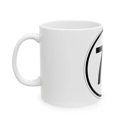 Iowa 76 1950 (Iowa) (Road Sign) White Coffee Mug - Go Mug Yourself