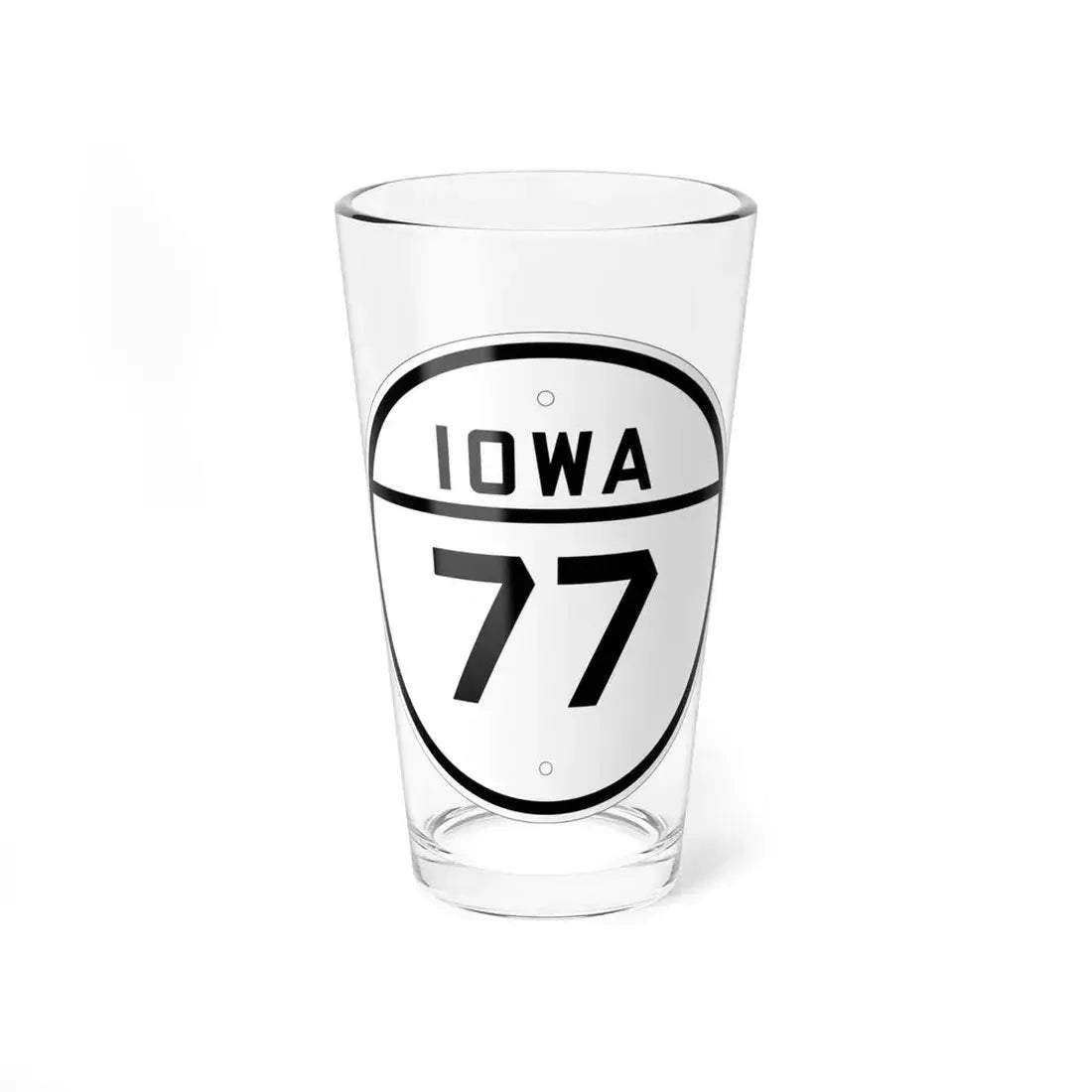 Iowa 77 1926 (Iowa) (Road Sign) Pint Glass 16oz 16oz - Go Mug Yourself