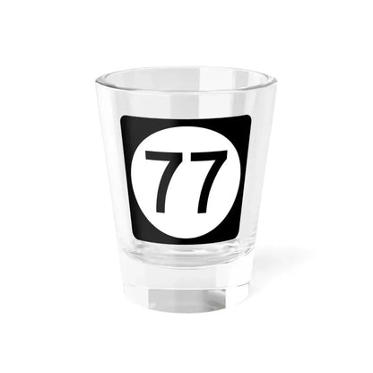 Iowa 77 (Iowa) (Road Sign) Shot Glass 1.5oz 1.5oz - Go Mug Yourself