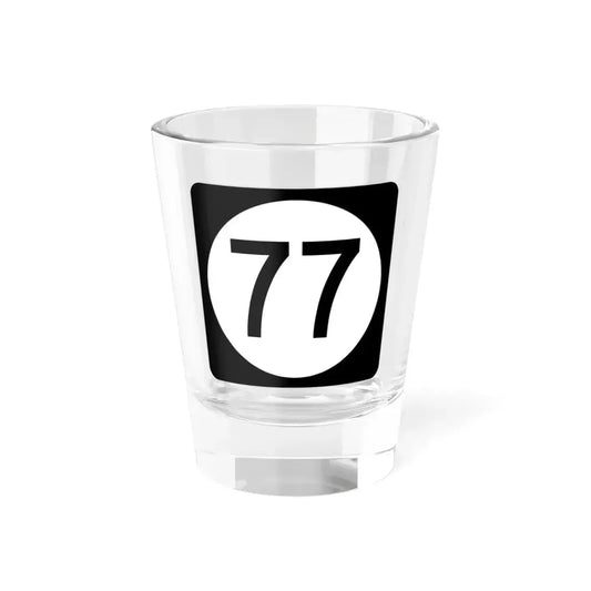 Iowa 77 (Iowa) (Road Sign) Shot Glass 1.5oz 1.5oz - Go Mug Yourself