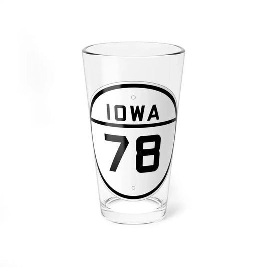 Iowa 78 1926 (Iowa) (Road Sign) Pint Glss 16oz 16oz - Go Mug Yourself