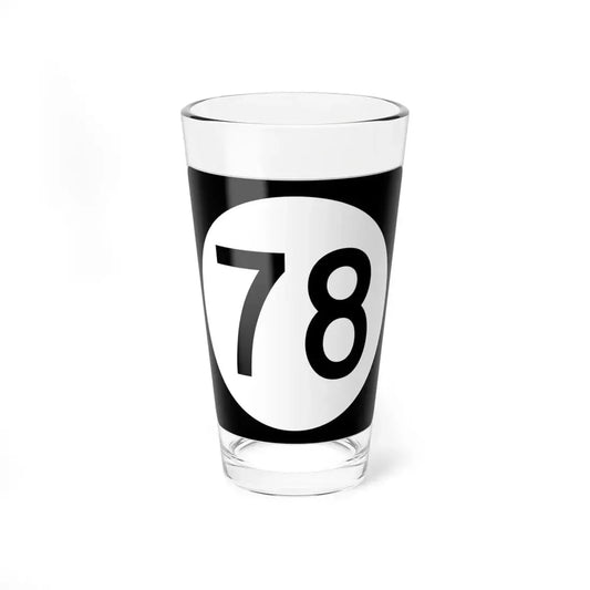 Iowa 78 (Iowa) (Road Sign) Pint Glss 16oz 16oz - Go Mug Yourself