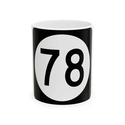Iowa 78 (Iowa) (Road Sign) White Coffee Mug 11oz - Go Mug Yourself