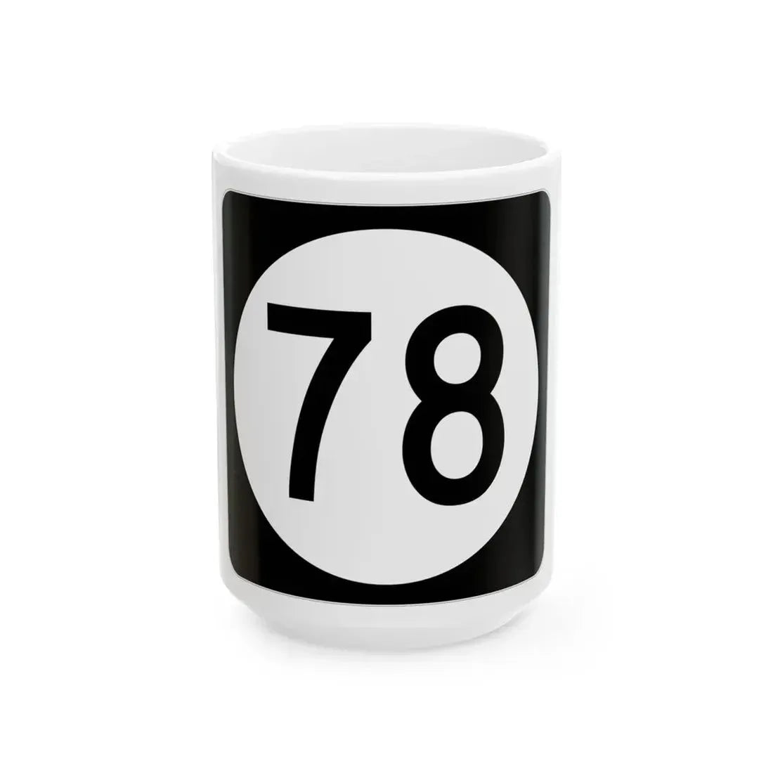 Iowa 78 (Iowa) (Road Sign) White Coffee Mug 15oz - Go Mug Yourself