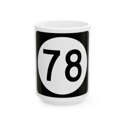 Iowa 78 (Iowa) (Road Sign) White Coffee Mug 15oz - Go Mug Yourself