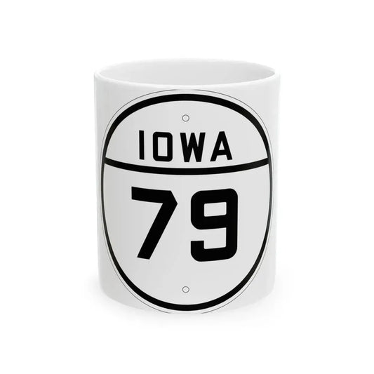 Iowa 79 1926 (Iowa) (Road Sign) White Coffee Mug 11oz - Go Mug Yourself
