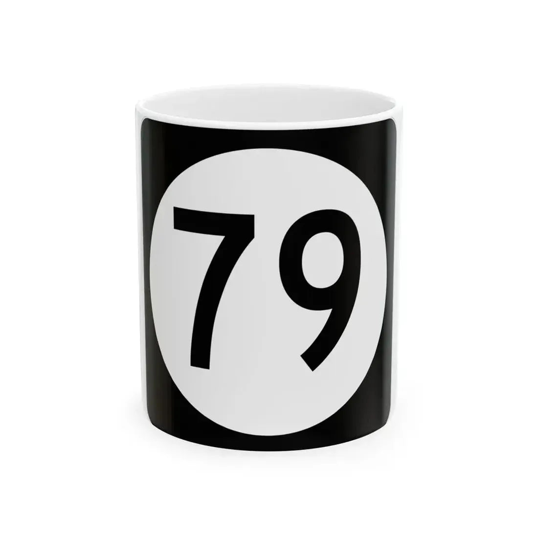 Iowa 79 (Iowa) (Road Sign) White Coffee Mug 11oz - Go Mug Yourself