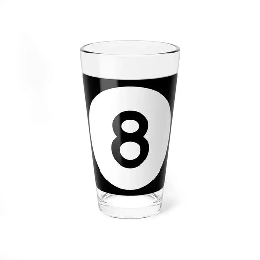 Iowa 8 (Iowa) (Road Sign) Pint Glass 16oz 16oz - Go Mug Yourself