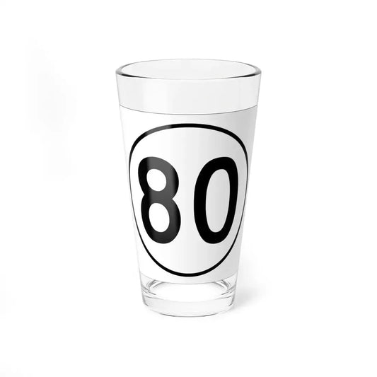 Iowa 80 1948 (Iowa) (Road Sign) Pint Glss 16oz 16oz - Go Mug Yourself