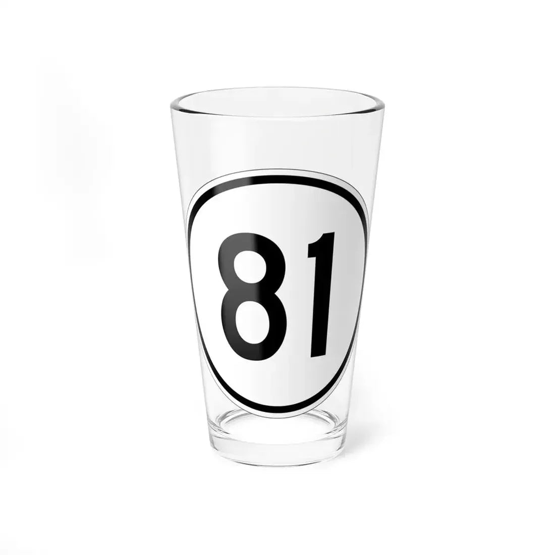 Iowa 81 1950 (Iowa) (Road Sign) Pint Glss 16oz 16oz - Go Mug Yourself