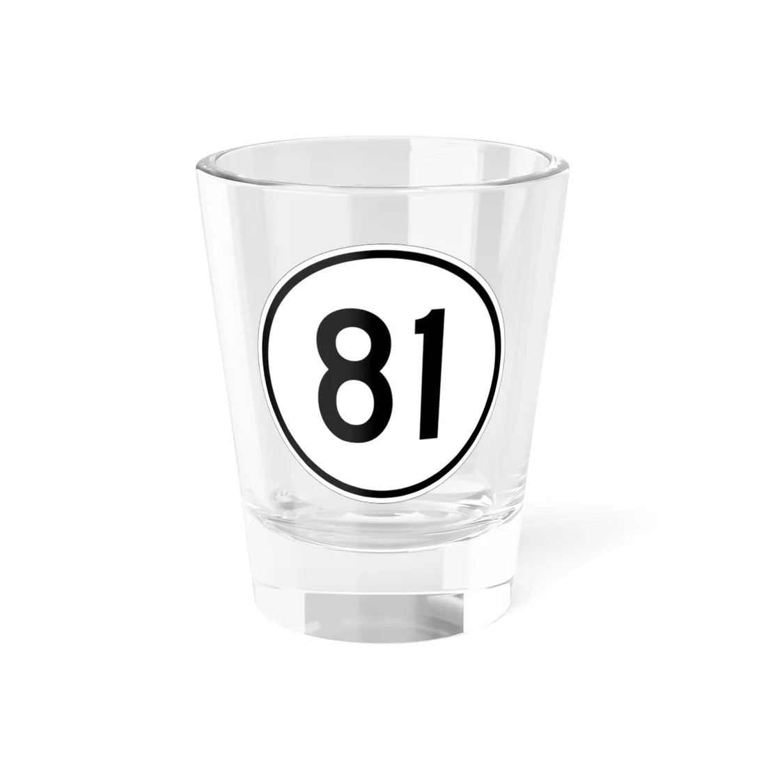 Iowa 81 1950 (Iowa) (Road Sign) Shot Glass 1.5oz 1.5oz - Go Mug Yourself