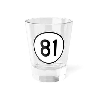Iowa 81 1950 (Iowa) (Road Sign) Shot Glass 1.5oz 1.5oz - Go Mug Yourself