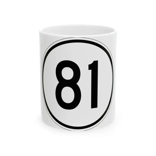 Iowa 81 1950 (Iowa) (Road Sign) White Coffee Mug 11oz - Go Mug Yourself