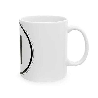 Iowa 81 1950 (Iowa) (Road Sign) White Coffee Mug - Go Mug Yourself