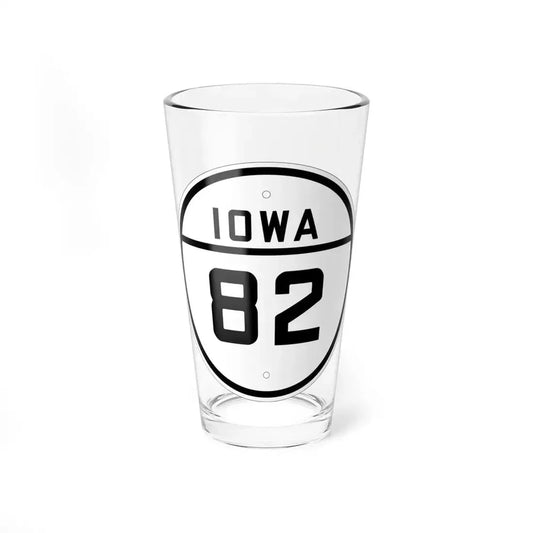 Iowa 82 1926 (Iowa) (Road Sign) Pint Glass 16oz 16oz - Go Mug Yourself