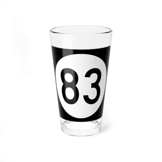Iowa 83 (Iowa) (Road Sign) Pint Glss 16oz 16oz - Go Mug Yourself