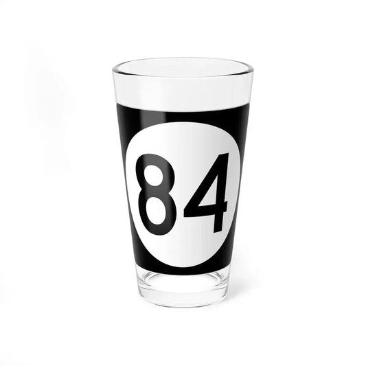 Iowa 84 (Iowa) (Road Sign) Pint Glss 16oz 16oz - Go Mug Yourself