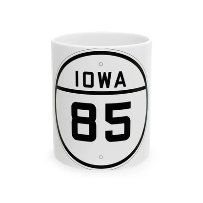 Iowa 85 1926 (Iowa) (Road Sign) White Coffee Mug 11oz - Go Mug Yourself